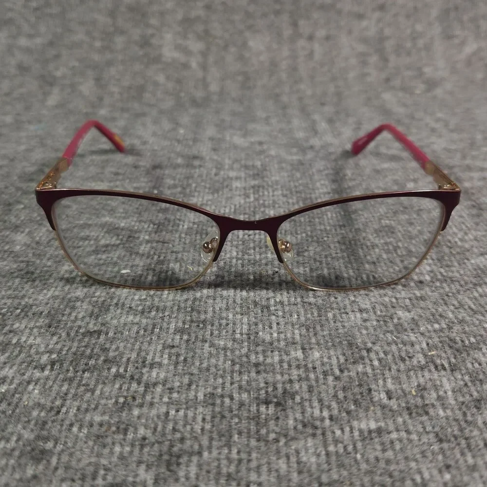 CoverGirl Eyeglasses Frames Only Women Pink Gold CG4005 076 Cat Eye 55-17-140